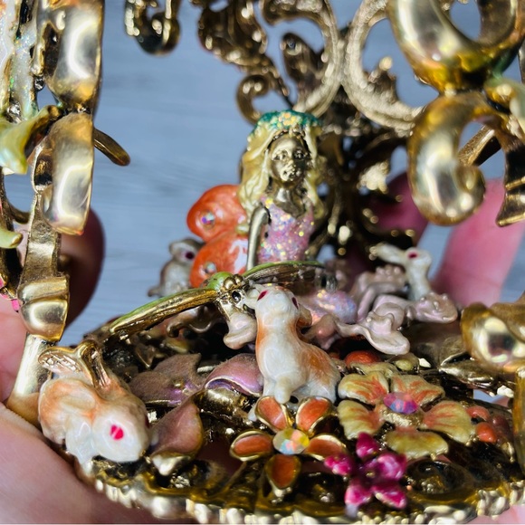 RARE Kirks Folly Fairies Bunny Candle Holder Stand  Fairyland Fantasy Magical - Picture 6 of 16